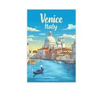 SDKAHKZO Romantic Venice Exploring The Grand Canal And St. Mark’ Is Against A Cloud-kissed Sky Canvas Art Wall Decor Posters Home Bar Restaurant Garage Cafe Logo Gift 12x18inch(30x45cm)
