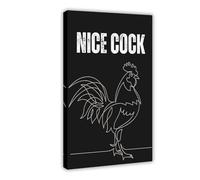 SDKAHKZO Rude Bathroom Wall Art, Nice Cock Wall Poster Canvas Modern Poster Wall Art Prints Paintings Living Room Bedroom Decor 16x24inch(40x60cm)