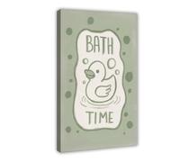 SDKAHKZO Sage Mallard Bath Time Minimalist Parenting Canvas Modern Poster Wall Art Prints Paintings Living Room Bedroom Decor 16x24inch(40x60cm)