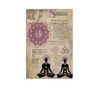 SDKAHKZO Seventh Chakra Poster, Meditation, Spirituality, Knowledge Canvas Modern Poster Wall Art Prints Paintings Living Room Bedroom Decor 20x30inch(50x75cm)