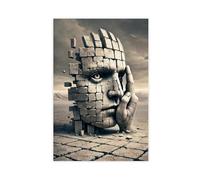 SDKAHKZO Shattered Identity Holding Together The Inner Strain Canvas Modern Poster Wall Art Prints Paintings Living Room Bedroom Decor 12x18inch(30x45cm)