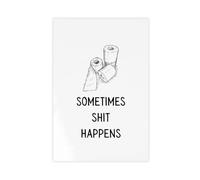 SDKAHKZO Sometimes There Are Some Funny Bathroom Incidents Decorative Poster Canvas Modern Poster Wall Art Prints Paintings Living Room Bedroom Decor 20x30inch(50x75cm)