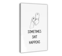 SDKAHKZO Sometimes There Are Some Funny Bathroom Incidents Decorative Poster Canvas Modern Poster Wall Art Prints Paintings Living Room Bedroom Decor 24x36inch(60x90cm)
