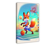 SDKAHKZO Swift Dribble The Fox on Fire Canvas Wall Art Posters And Prints Room Aesthetic Bedroom Office Decor 24x36inch(60x90cm)