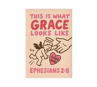 SDKAHKZO This Is What Grace Looks Like Christian Pop Bible Verses Faith-Based Canvas Art Wall Decor Posters Home Bar Restaurant Garage Cafe Logo Gift 16x24inch(40x60cm)
