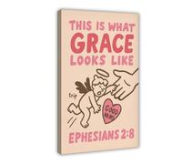 SDKAHKZO This Is What Grace Looks Like Christian Pop Bible Verses Faith-Based Canvas Wall Art Posters And Prints Room Aesthetic Bedroom Office Decor 16x24inch(40x60cm)