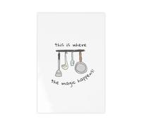 SDKAHKZO This Is Where The Magic Happens, Fun Kitchen Decor, Kitchen Quote Wall Canvas Art Wall Decor Posters Home Bar Restaurant Garage Cafe Logo Gift 20x30inch(50x75cm)
