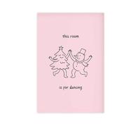 SDKAHKZO This Room Is Perfect for Dancing. Fun Snowman Tree. Playful Christmas. Canvas Modern Poster Wall Art Prints Paintings Living Room Bedroom Decor 16x24inch(40x60cm)