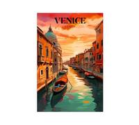 SDKAHKZO Timeless Venice Gondolas Canals And The Romantic Allure of A Bygone Era Canvas Art Wall Decor Posters Home Bar Restaurant Garage Cafe Logo Gift 12x18inch(30x45cm)
