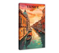 SDKAHKZO Timeless Venice Gondolas Canals And The Romantic Allure of A Bygone Era Canvas Modern Poster Wall Art Prints Paintings Living Room Bedroom Decor 24x36inch(60x90cm)