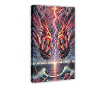 SDKAHKZO Torn Between Fury And Love Canvas Modern Poster Wall Art Prints Paintings Living Room Bedroom Decor 20x30inch(50x75cm)