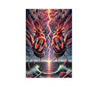 SDKAHKZO Torn Between Fury And Love Canvas Wall Art Posters And Prints Room Aesthetic Bedroom Office Decor 24x36inch(60x90cm)