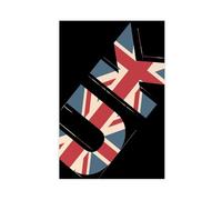 SDKAHKZO Trendy British Flag Wall Decor, UK Union Jack Typography Canvas Art Wall Decor Posters Home Bar Restaurant Garage Cafe Logo Gift 16x24inch(40x60cm)