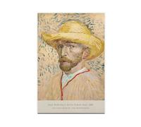 SDKAHKZO Vincent Van Gogh Poster, Self-portrait with A Straw Hat Canvas Art Wall Decor Posters Home Bar Restaurant Garage Cafe Logo Gift 24x36inch(60x90cm)