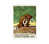 SDKAHKZO Where Ancient Mammoths Once Roamed, Now They Run All over The North Shore Canvas Modern Poster Wall Art Prints Paintings Living Room Bedroom Decor 12x18inch(30x45cm)