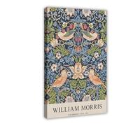 SDKAHKZO William Morris - The Strawberry Thief Canvas Art Wall Decor Posters Home Bar Restaurant Garage Cafe Logo Gift 24x36inch(60x90cm)