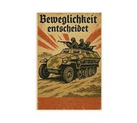 SdKfz 251 Half-Track Vehicle Canvas Poster Wall Art Decor Print Picture Paintings for Living Room Bedroom Decoration 24x36inch(60x90cm)