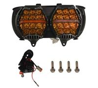 SDKOTREW Headlight Protector Grill Cover Motorcycle Accessories Dual Amber Performance Headlight IP67 Bike Light Lamp For Touring Road Glide FLTR 2015-2023