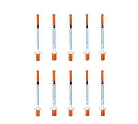 SDKZBFC 1ml Syringes with Needle， Individually Wrapped Lab Supplies, 31G*6mm Wrapped Plastic Measuring Tool for Labs, Pets & Crafts 10 Pack