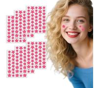 SDKZBFC 200Pcs Pink Star Shaped Acne Pimple Patch, Invisible Concealer Waterproof Hydrocolloid Acne Pimple Patches, Treatment Face Beauty Skin Care