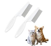 SDKZBFC Flea Comb for Cats Dogs, Dense Teeth Design, Mini Portable Steel Comb for Efficiently Removing Loose Fur, Fleas & Lice, Gentle on Face and Body Grooming for Long Haired Dog, Cat and other pets