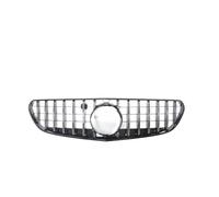 SDLDCVXZ Car Front Grille Upper Bumper Hood Mesh Grill Compatible for Mercedes-Benz C217 W217 S Coupe Class 2015-2017 GT Style(Silver)