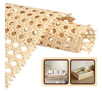 SDLDEER 1 Roll Cane Rattan Webbing Roll, 20cm X 100cm Cane Webbing Roll, Natural Caning Mesh Rattan Caning Woven Net for Furniture Chair Cabinet Ceiling Basket DIY Crafts