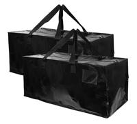 SDLDEER 2 Pack 90L Moving Bags Extra Large Heavy Duty Big Bags with Backpack Straps Handles Zippers and Tag Pocket, Storage Bags for Moving Travelling Camping (Black 2Pack)