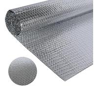 SDLDEER Foil Insulation Roll 60cm x 3m, Aluminium Foil Radiator Reflector Panels Heat & Vapour Barrier Saves Energy for Pipe, Shed, Window, Floor, Ceiling, Roof, Wall Insulation