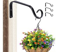 SDLDEER Hanging Basket Bracket, 3 Pack 15.2cm Hanging Basket Brackets Outdoor Wall Hooks, Rust-Proof Garden Plant Hanger Hooks Suitable for Flower Brackets, Lanterns, Bird Feeders, Wind Chimes