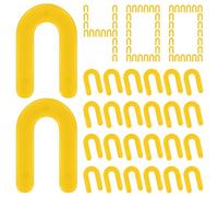 SDLDEER Pack of 400 Joint Spacers, 4.8 mm, U-Shape Spacers, Plastic, Tile Spacers, Levelling System for Wall and Floor Tiles (Yellow)