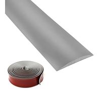 SDLDEER PVC Floor Transition Strips, 4cm X 6m Self Adhesive Floor Cover Strips Flat Divider Strip for Joining Floor Gaps Tile Transition Edging Trim (Grey)