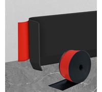 SDLDEER PVC Self-Adhesive Skirting Board, 10cmx6m Vinyl Flexible Skirting Board Trim, Peel and Stick Baseboard Trim for Floor Wall Kitchen and Bathroom (Black)