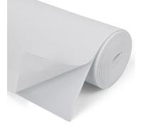 SDLDEER Self Adhesive Foam Roll, 300mm(W) x 1.5mm(T) x 3m(L) Foam Sheets, DIY Multifunction Neoprene Rubber Sheets Pads for Furniture Protection, Non-Slip, Sound Insulation, Shock Absorption (White)