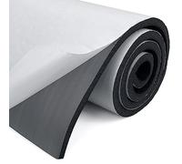 SDLDEER Self Adhesive Foam Roll, 300mm(W) x 6mm(T) x 3m(L) Foam Sheets, DIY Multifunction Neoprene Rubber Sheets Pads for Furniture Protection, Non-Slip, Sound Insulation, Shock Absorption (Black)