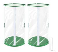 SDLDEER Small Greenhouse, Set of 2, 53 x 30 cm, Transparent PVC Mini Greenhouse for Potted Plants, Summer, Mushroom Growing, Foldable Greenhouse, Wintering Tent for Frost Protection Plants