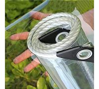 SDLLG Rain tarpaulins, waterproof transparent tarpaulin with eyelets made of PVC, the thickness of all-purpose tarpaulin is 0.4 mm, weatherproof, durable tarpaulins Adjustable