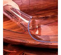 SDLLG Table Film Transparent Round Tablecloth Made of PVC, 2,0mm Crystal Clear Film, Washable, Table Protector, high-Gloss Protective Film, See-Through Table Protector Φ 75cm