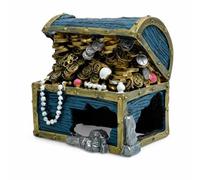 Sdlnklm Aquarium Treasure Chest Ornament Decoration Figurine Scenery With Bubble Aerator Connection And Crafting Providing Natural Behavior Hiding Place, Treasure Chest GR1580