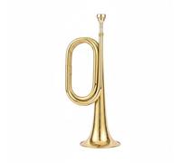Sdlnklm Brass Bugle Wind Instrument Performance Trumpet Notification Resonant Body Polished Stability Suitable for Students Beginners Ceremonies School Bands, Large, Easy-blow Mp W Bag