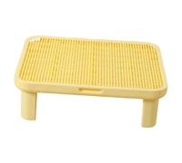Sdlnklm Cat Litter Box Step Tray - Practical, Reduces Litter Distribution - Professional - Premium - Footrest for, Yellow