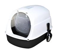 Sdlnklm Cat with Hood And Lid, Enclosed Cat with Front Door, Black