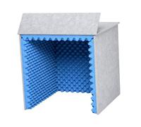 Sdlnklm Desktop Soundproof Booth Acoustic Booth Sound Absorbing Cover Lightweight Portable Multi Function Suitable for, Blue