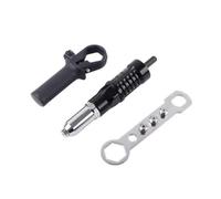 Sdlnklm Drill Powered Riveting Tool Adapter Converts Electric Drill into Rivet Fastener Device Suitable for Metal Fabrication Workshop Repair Work DIY Builds and Sheet Metal Installation Jobs, Black