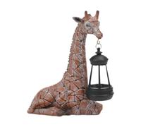 Sdlnklm Garden Giraffe Statue Animal Sculpture with Solar Light Decorative Home -warming Gift -gift -farm Decoration for The Cave Yard Terrace
