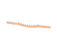 Sdlnklm Gua Sha Wooden Massage Stick Guasha Tool Body Roller with Pearls Drainage Support Suitable for Home Athletes Workers Gym, Wood Color 10 Beads