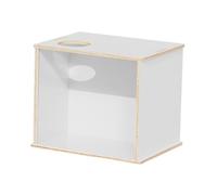 Sdlnklm Hamster Digging Box Sturdy Wooden Hideaway Sand Bath Cage Container with Clear View Panel DIY Decor Suitable for Hamster Gerbil Pet Exploration And Re, M
