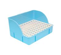 Sdlnklm Litter Pan for Cage Gland Pan, Small Animal Bowl Bed Panel Pet Toilet Corner, blue
