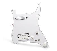 Sdlnklm Music Pickup Panel With Loaded Pickguard Humbucker Set Mini Humbucker Coil Split PVC Guard With Alnico 5 Poles And B500k A500k Pots suitable for, White