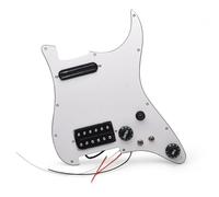 Sdlnklm Music Pickup Panel With Loaded Pickguard Humbucker Set Mini Humbucker Coil Split PVC Guard With Alnico 5 Poles And B500k A500k Pots suitable for, Black